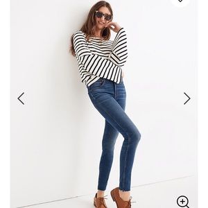 Madewell 9” Skinny Jean Raw/deconstructed Hem 28